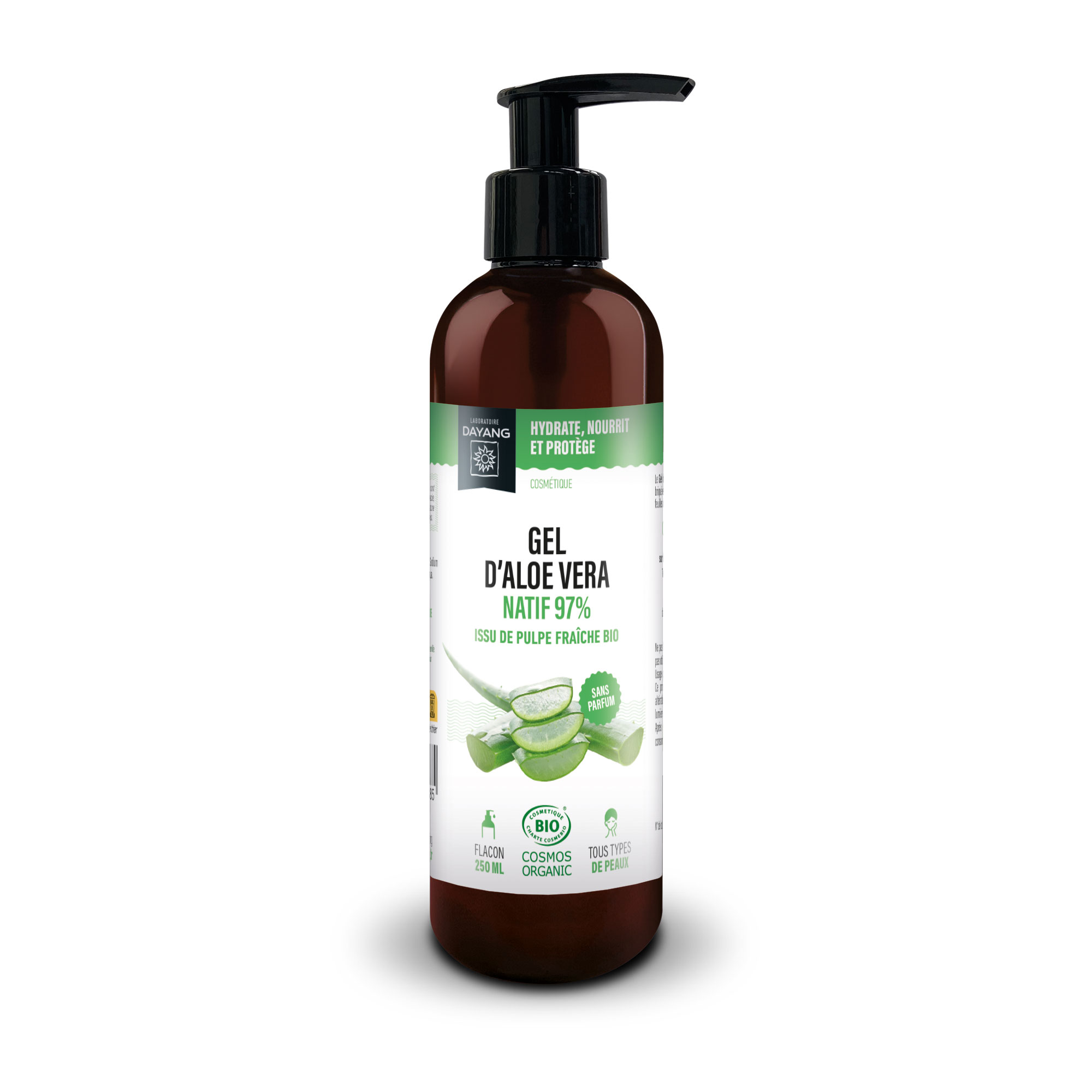 Gel d'aloe vera natif 97% BIO