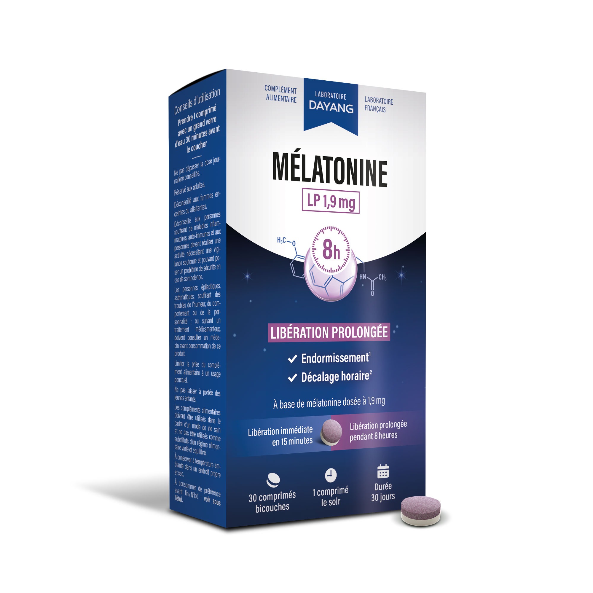 Mélatonine LP 1,9 mg 1