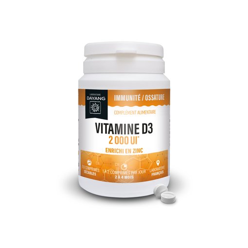 Vitamine D3 2000 UI + Zinc (Pilulier)